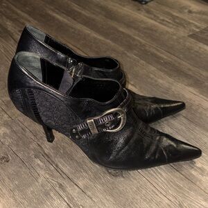 Vintage leather Christian Dior black booties size woman’s 8